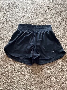 Nike Women's Black Athletic Shorts with Swoosh